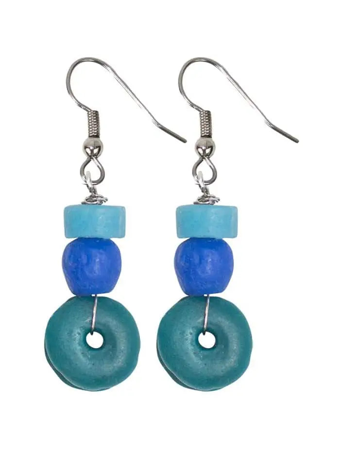 Freestyle Teal Drop Earrings