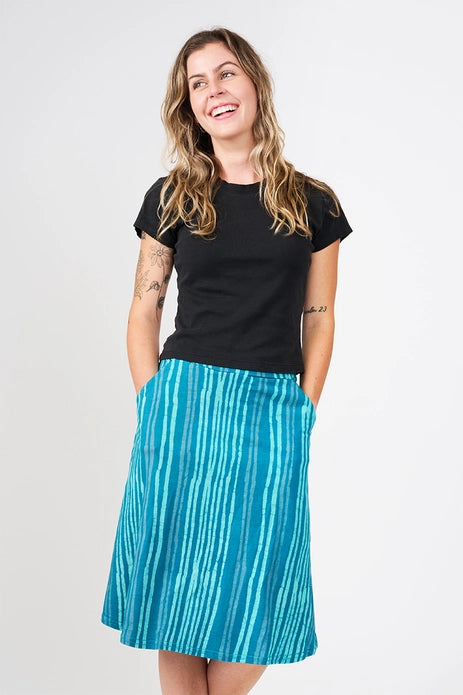 Teal Reeds Knit Sierra Skirt