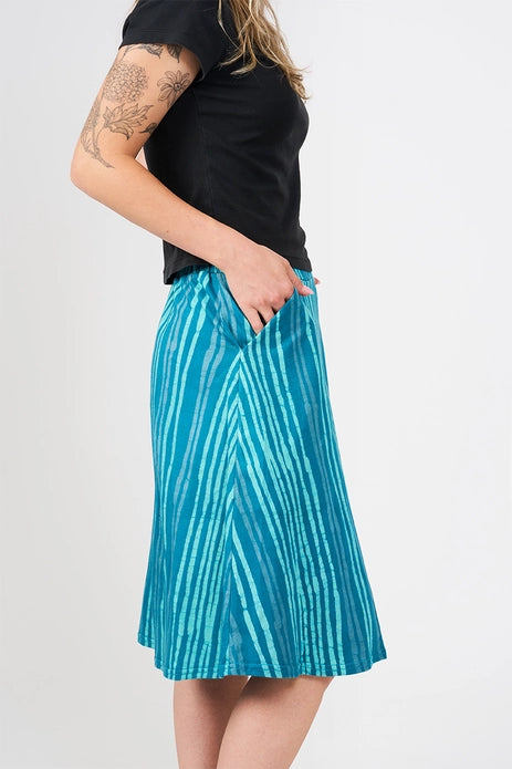 Teal Reeds Knit Sierra Skirt