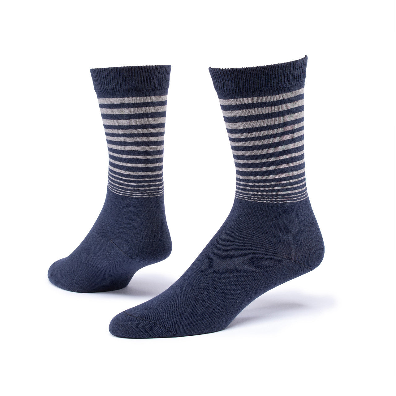Organic Navy Striped Trouser Socks