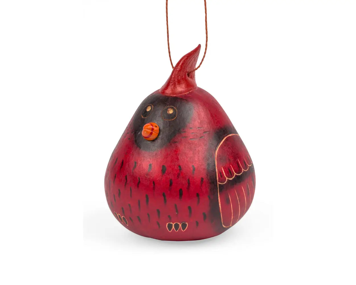 Cardinal Gourd Ornament