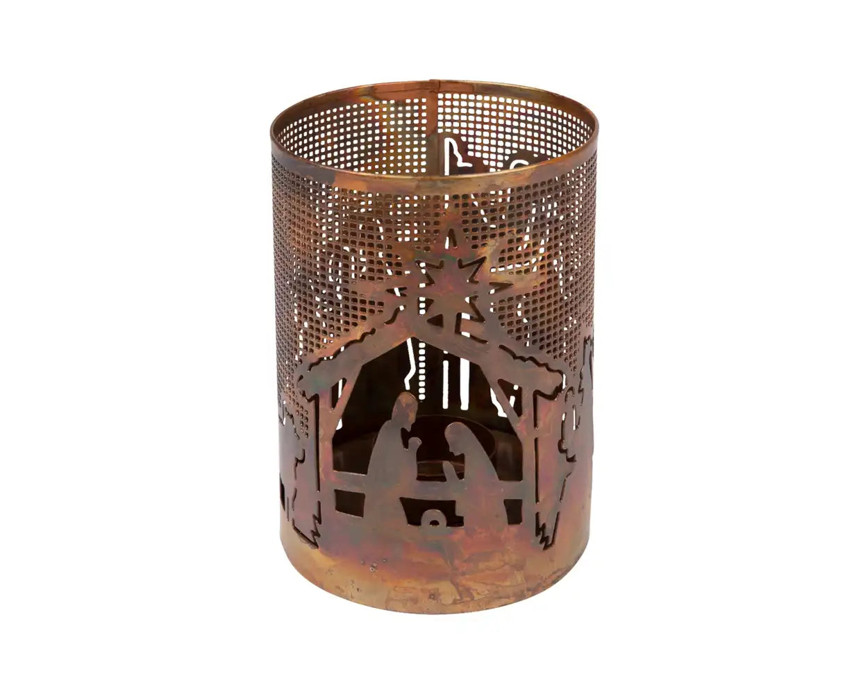 Bright Nativity Candle Holder