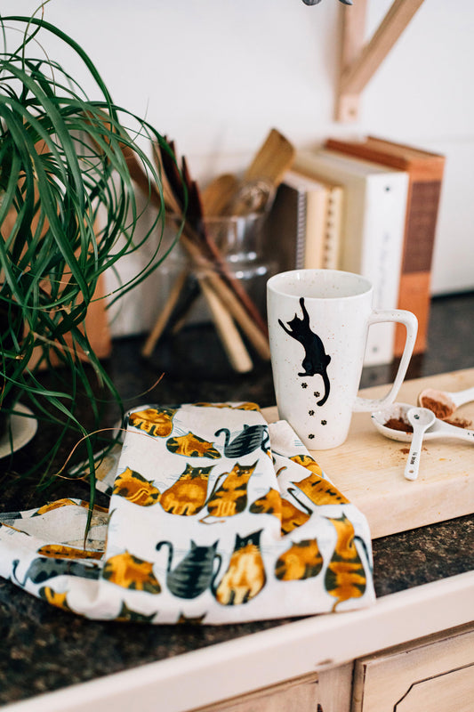 Cats About It Tea Towel