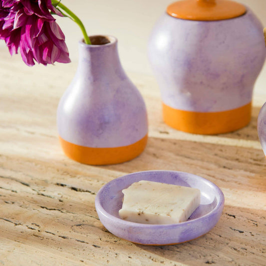 Washed Lavender Soap Dish