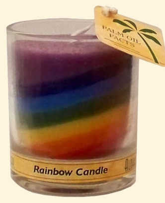 Rainbow Unscented Votive Candle