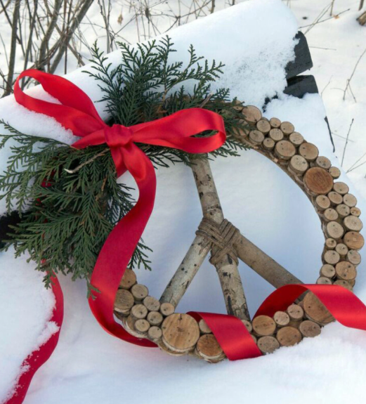 Layered Peace Wreath