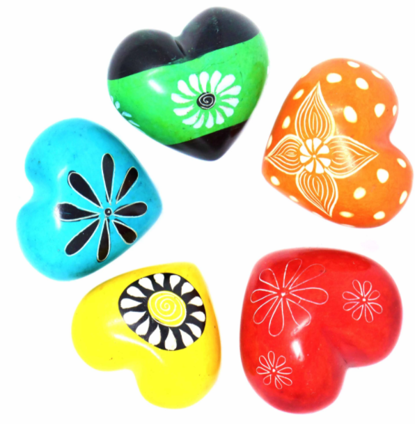 Small Etched Soapstone Heart