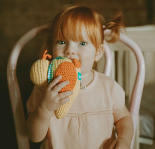 Crocheted Yellow Duck Rattle