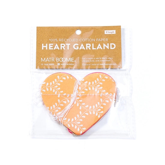 Metallic Cotton Heart Garland