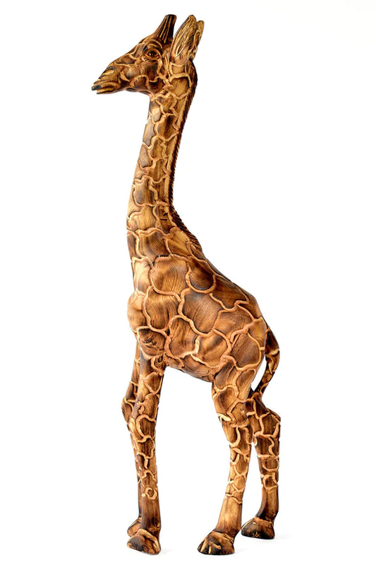 Hand Carved Giraffe Scuplture