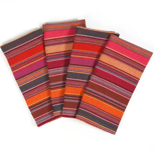 Handwoven Striped Cloth Napkin Set