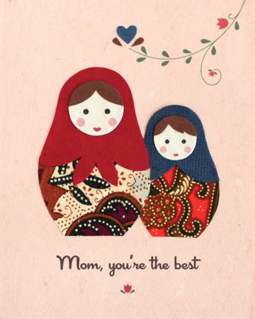 Batik Nesting Doll Mother's Day Greeting Card