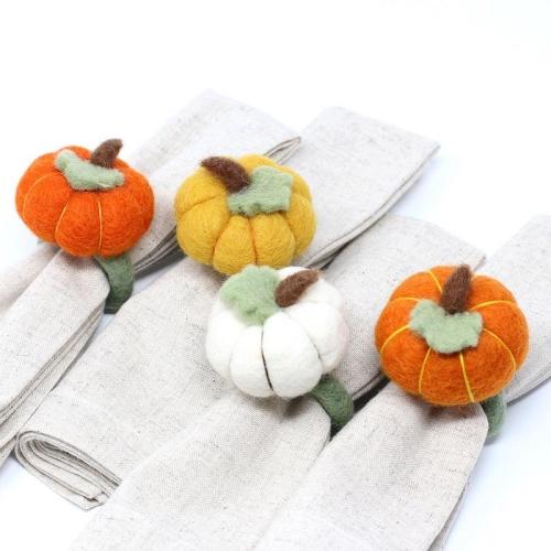 Pumpkin Felt Napkin Rings