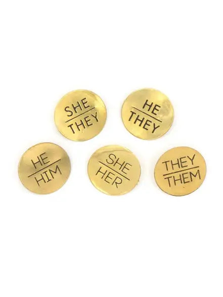 They/Them Brass Pin