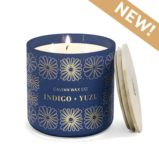 Indigo + Yuzu - 3 Wick Candle