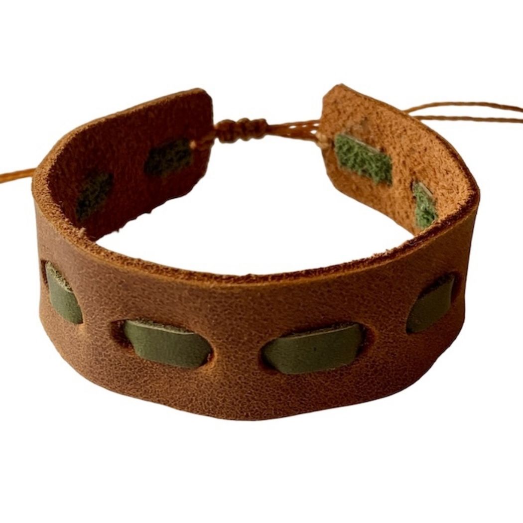 Morse Leather Bracelet