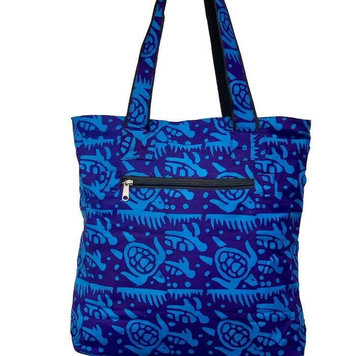 Batik Turtle Tote Bag