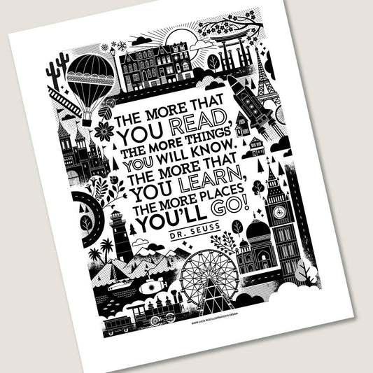 The More You Read Art Print