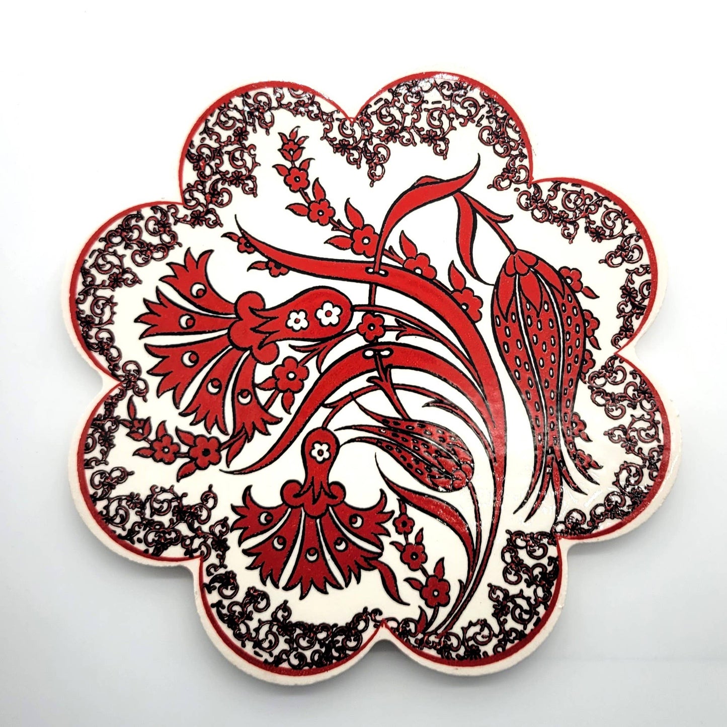 Ceramic Screen Printed Hot Pad Trivet in Assorted Patterns