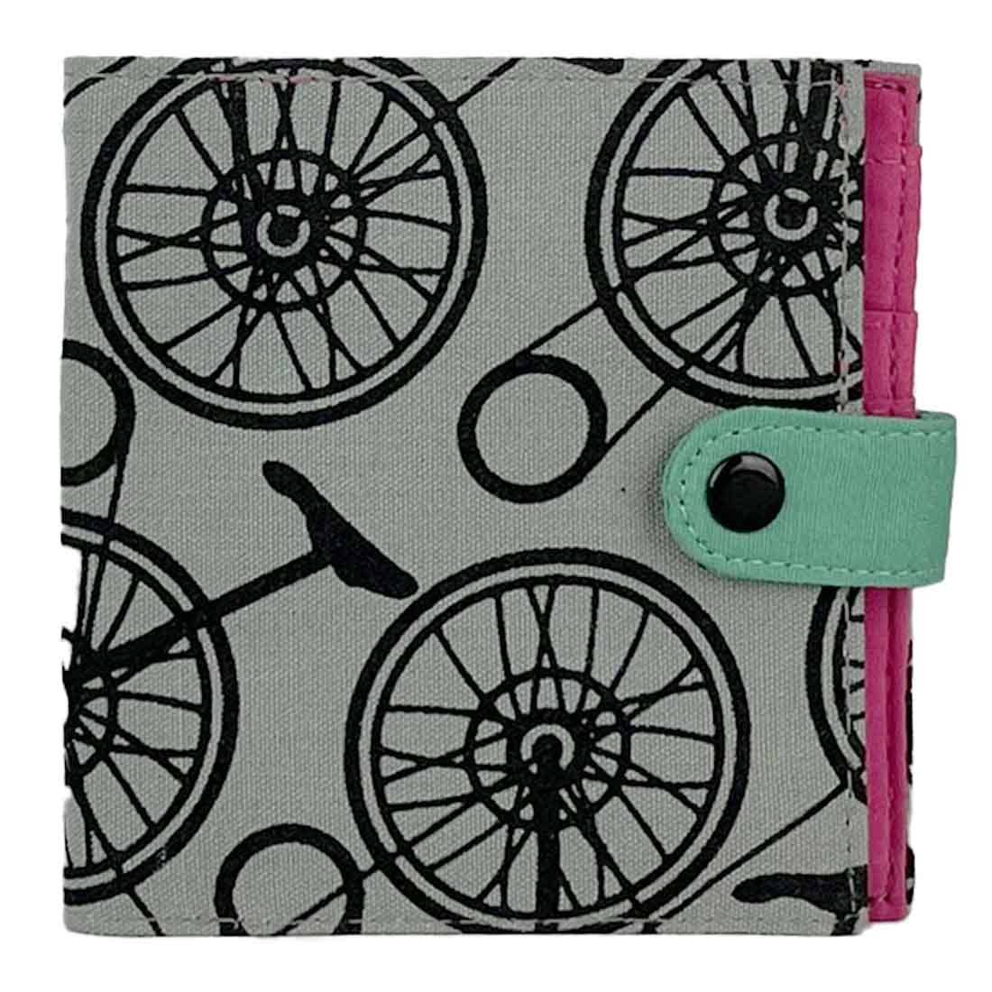 Canvas Square Wallet: Blue Bikes