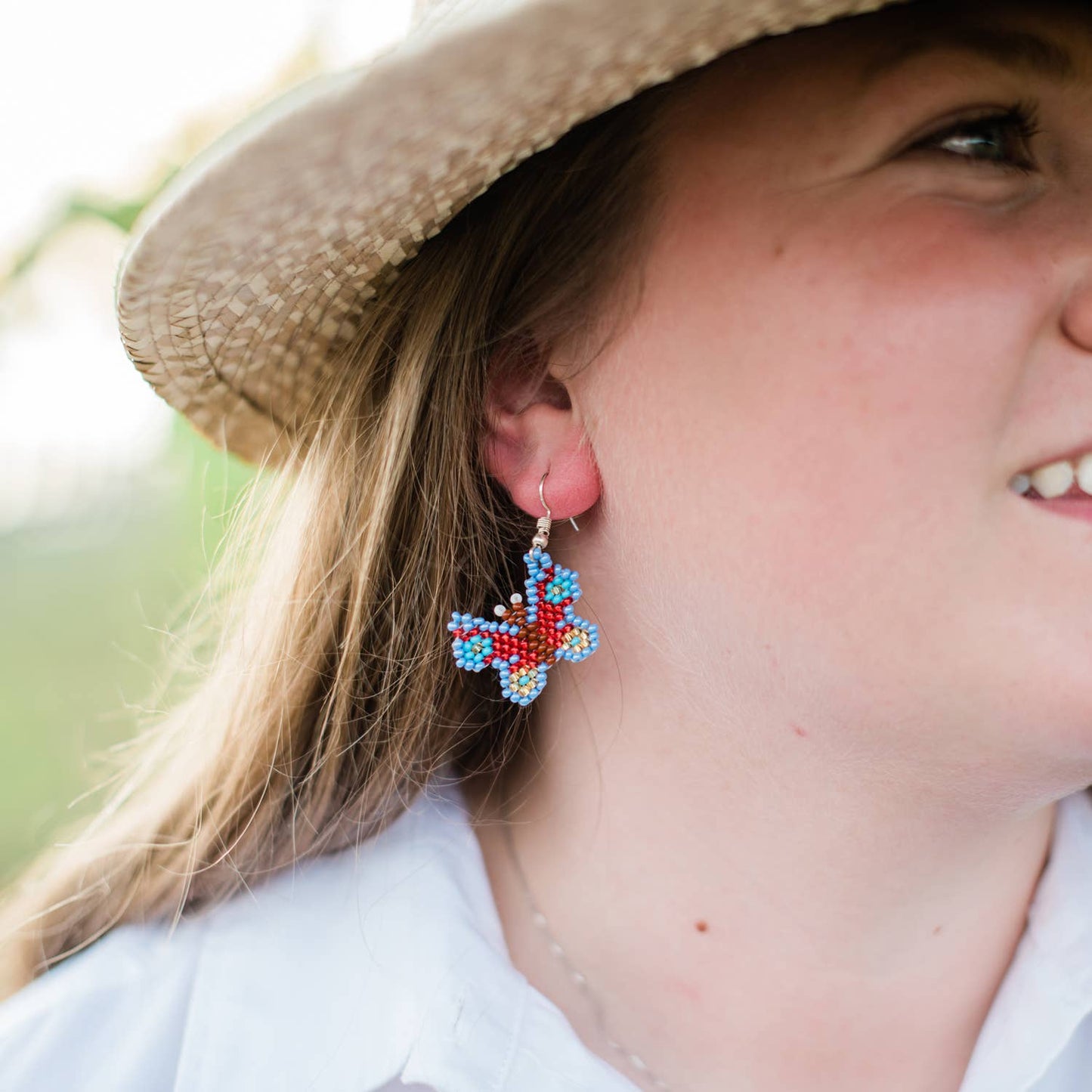 Small Butterfly Beaded Earrings