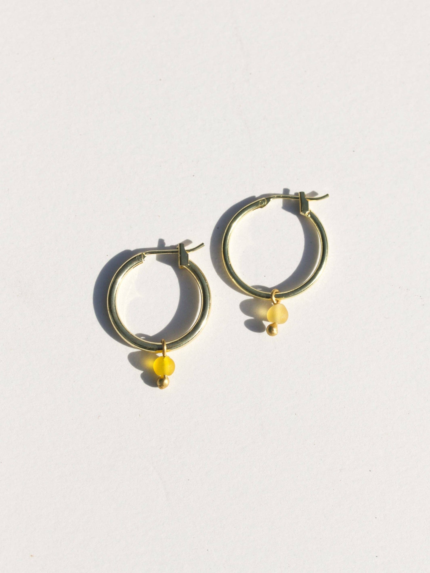 Sunshine Day Sea Glass Huggies