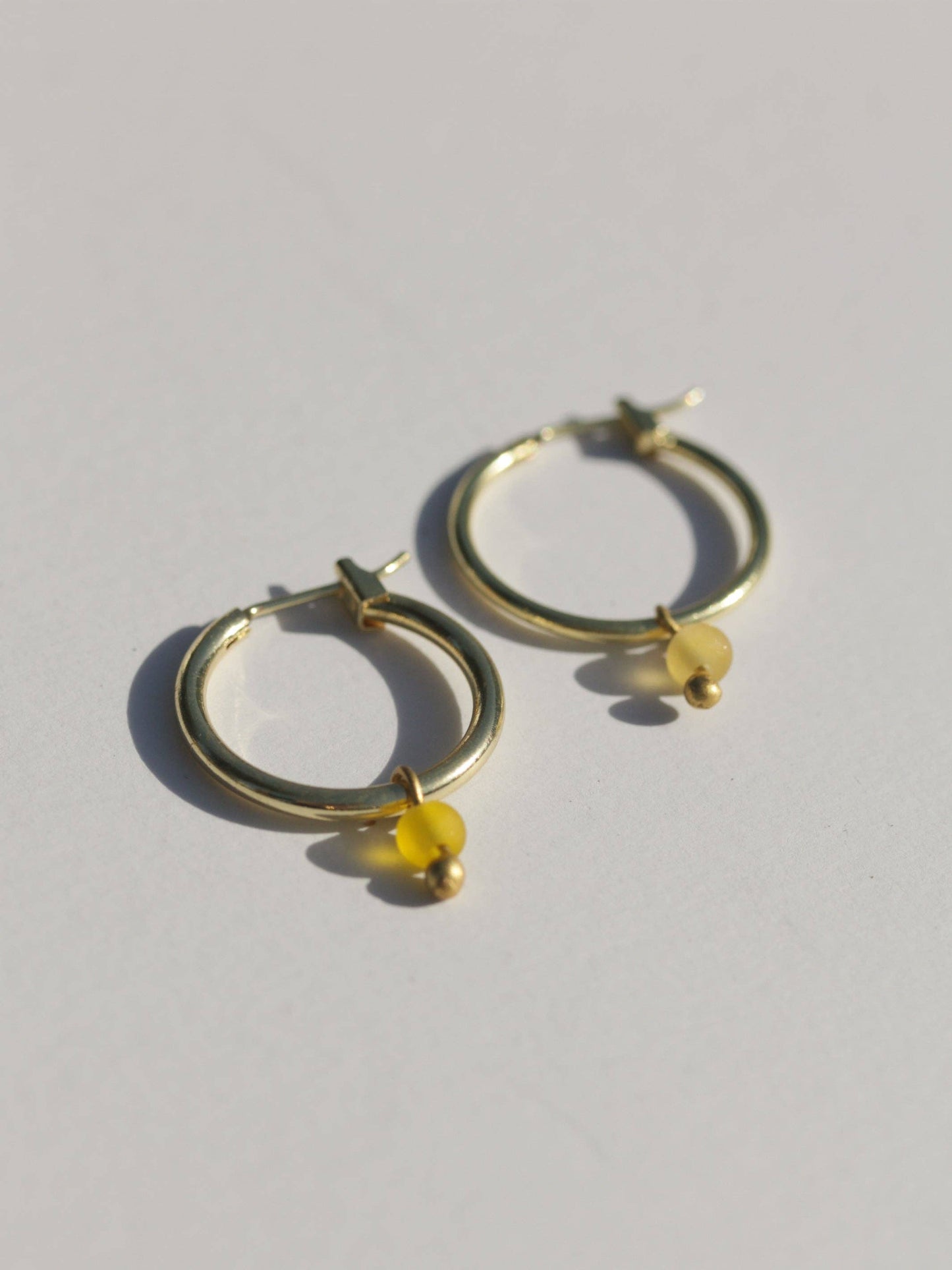 Sunshine Day Sea Glass Huggies