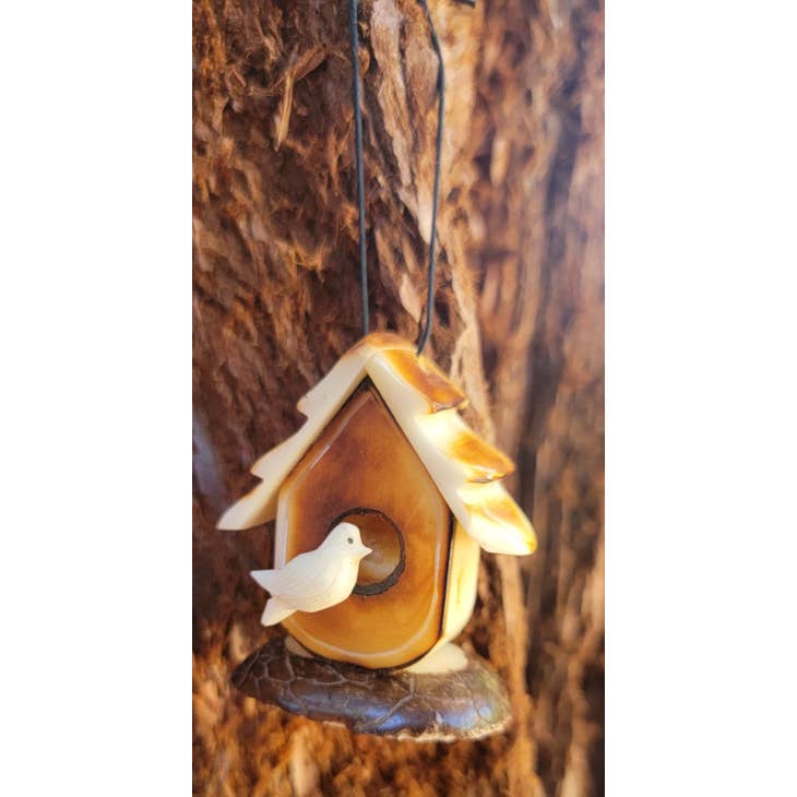 Tagua Nut Bird House Ornaments