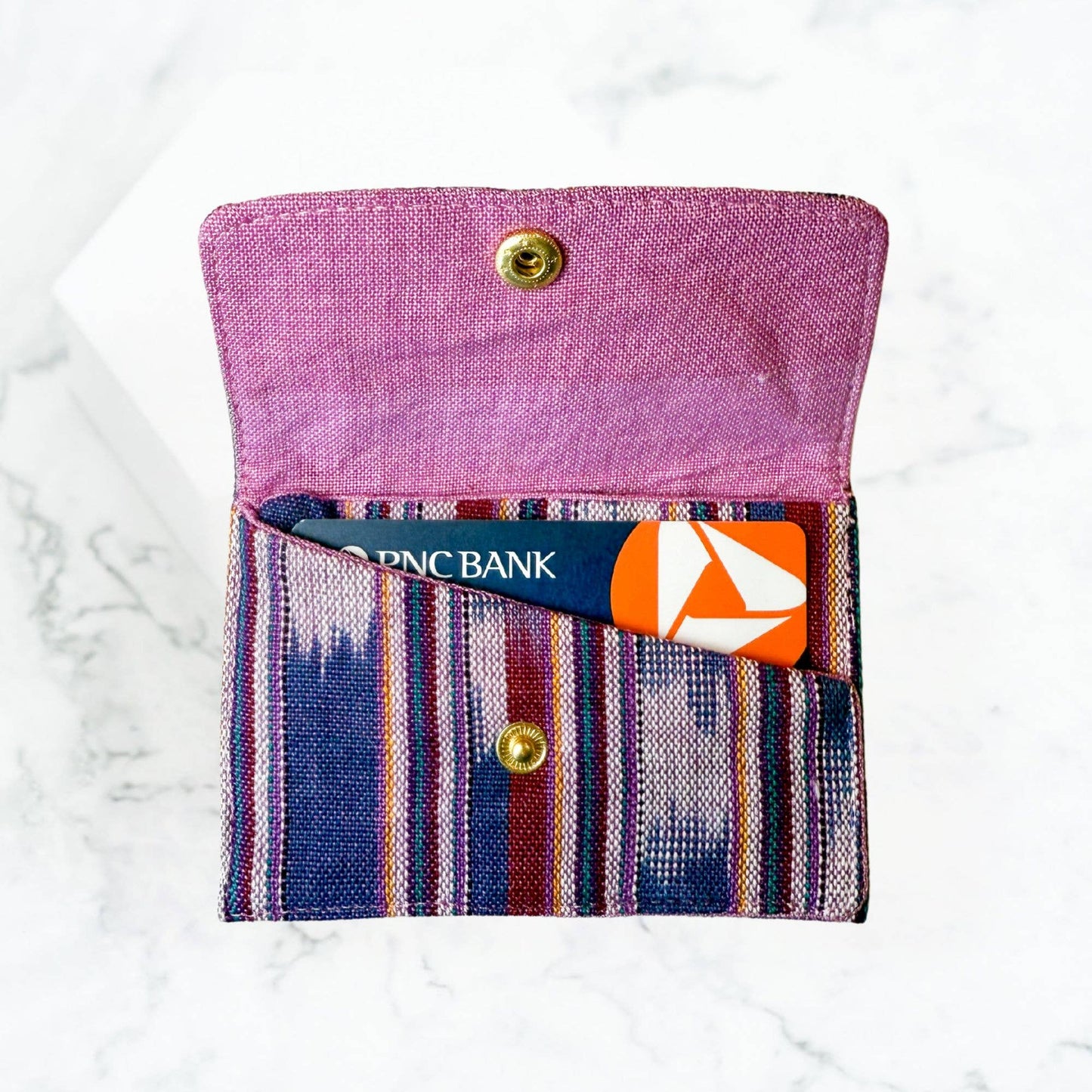 Guatemalan Card Wallet: Purple Jaspe