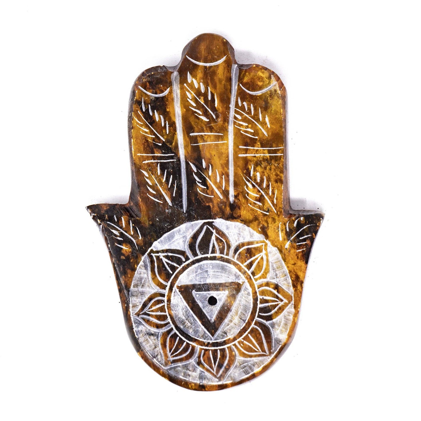 Hamsa Hand Soapstone Incense Holders