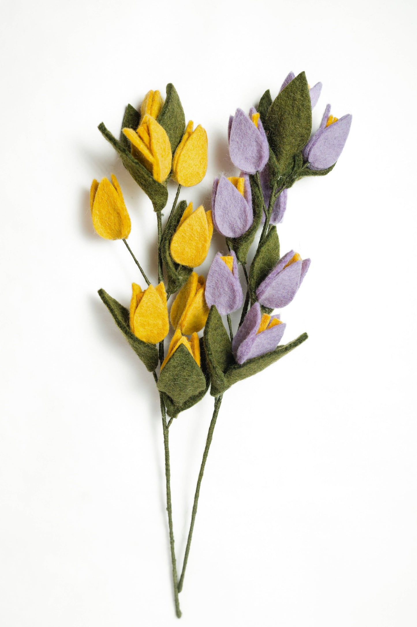 Yellow Tulip Felt Flower