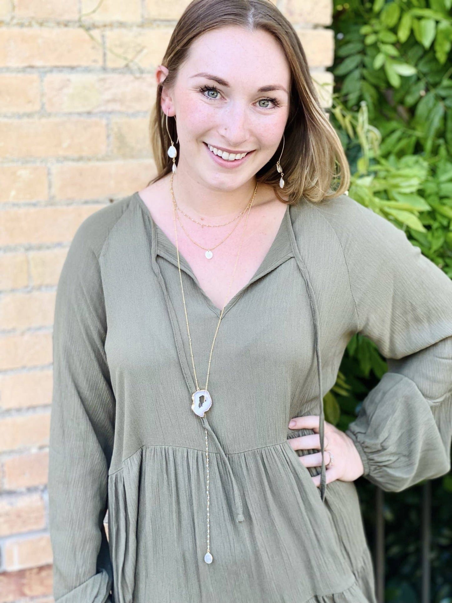 Bohemian Moonstone Rosary Necklace