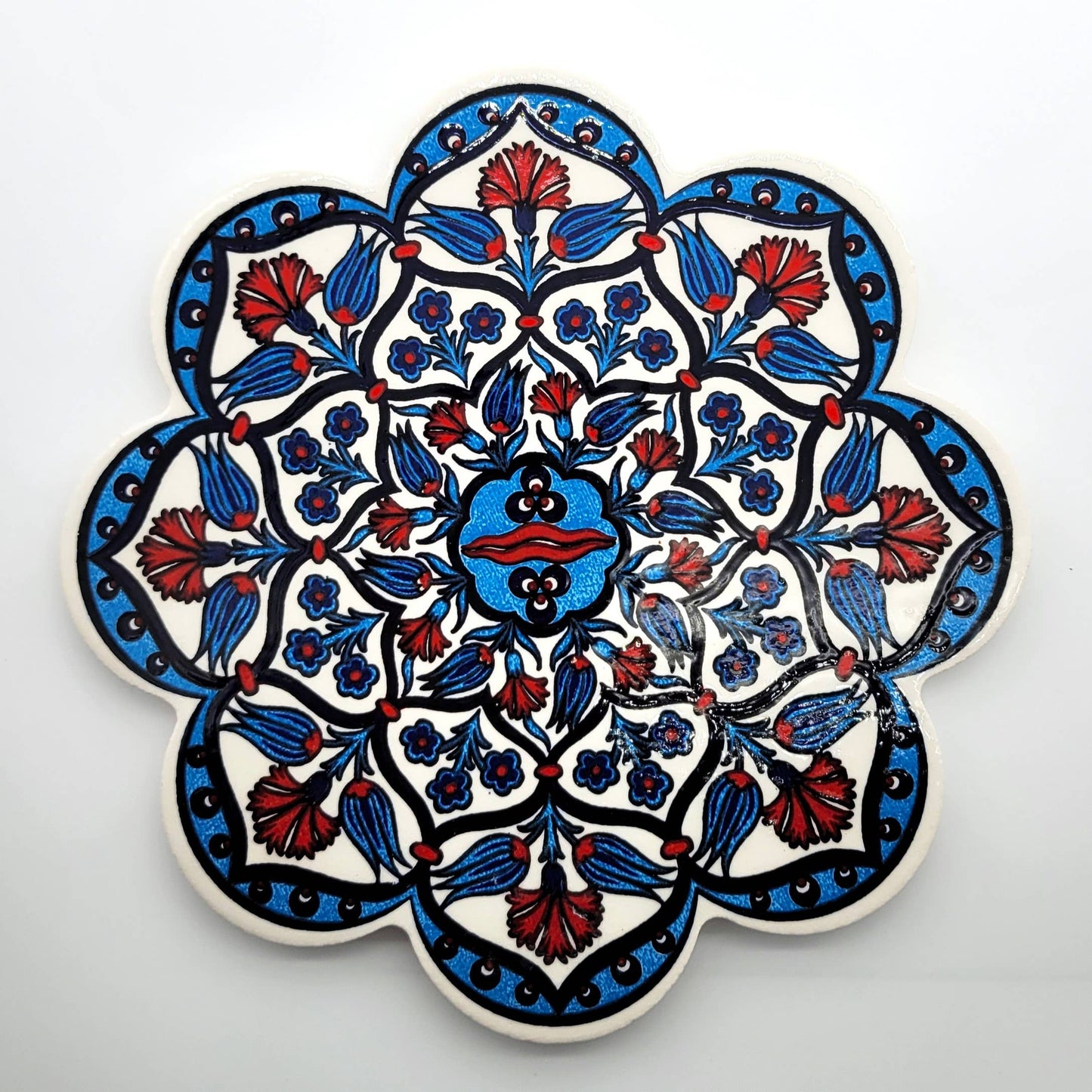 Ceramic Screen Printed Hot Pad Trivet in Assorted Patterns