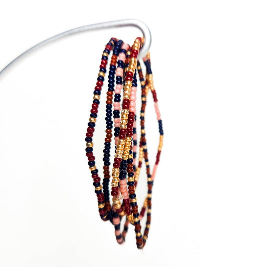 Sangria Seed Bead Bracelet Set