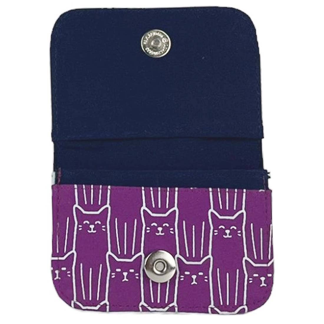 Purple Cat Canvas Cardholders
