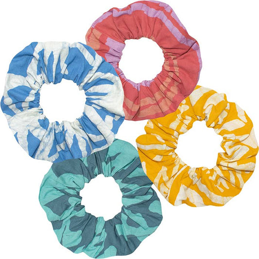 Organic Cotton Batik Scrunchies