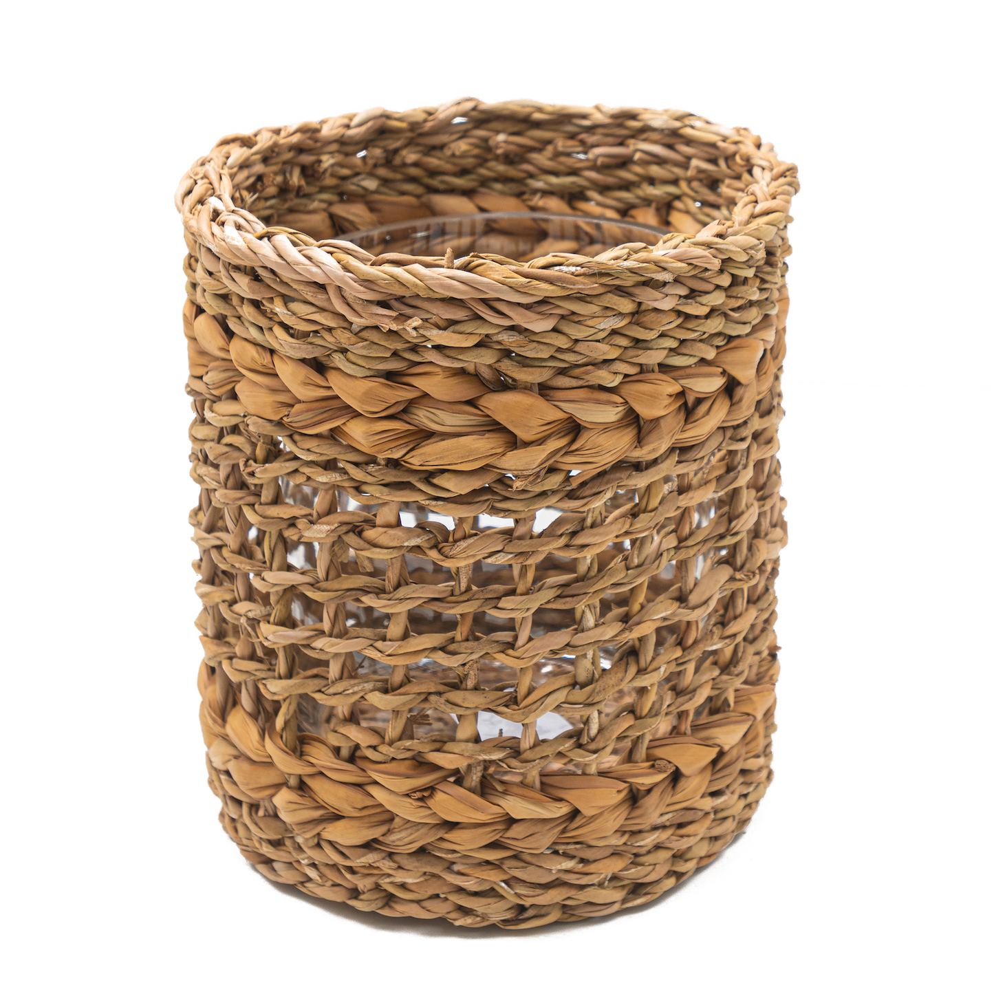 Woven Vase with Glass Insert