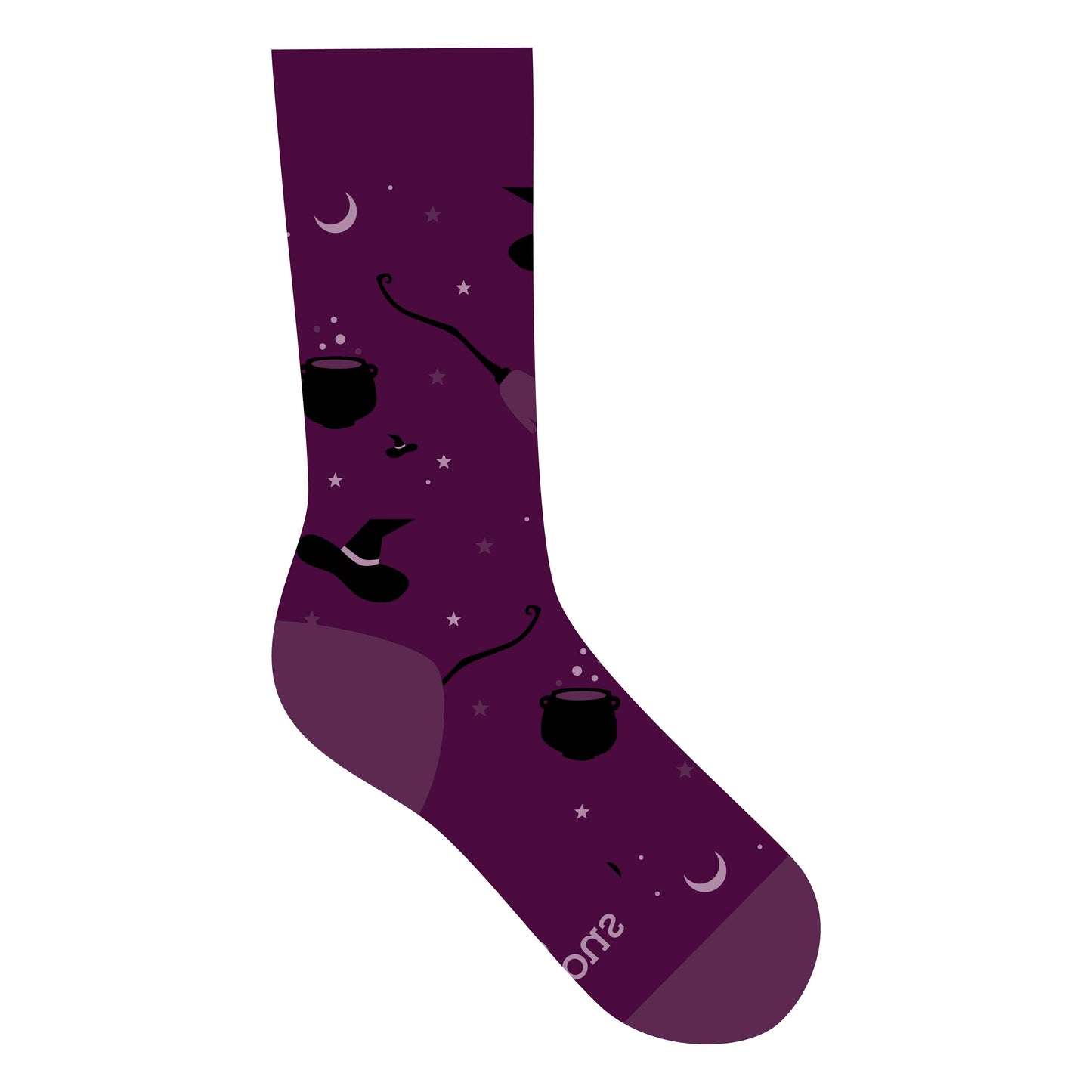Socks that Support Mental Health (Purple Witch Hats)