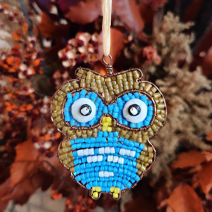 Beaded Owl Ornament