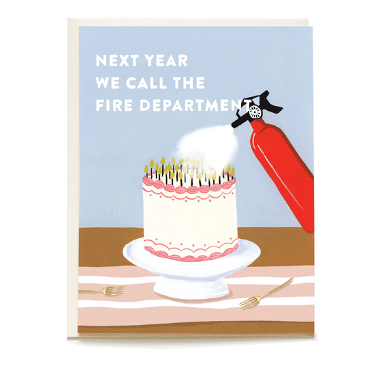Fire Extinguisher Birthday Greeting Card