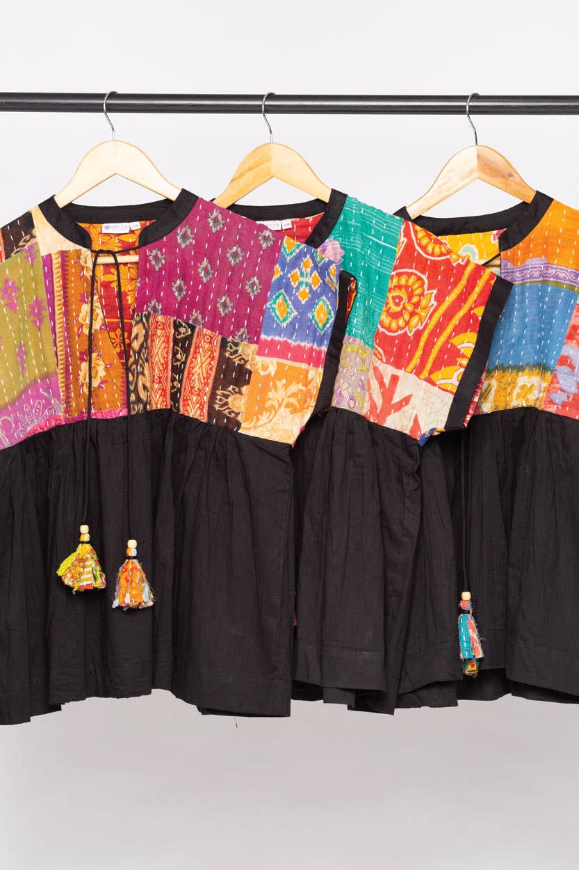 Cotton Kantha Tunic Top