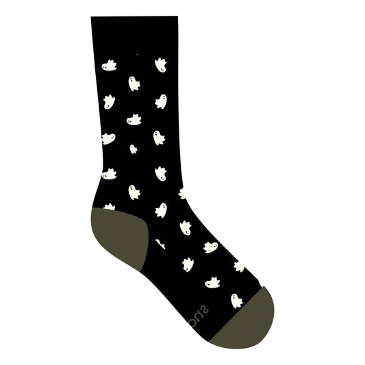 Socks that Support Mental Health (Black Ghosts)