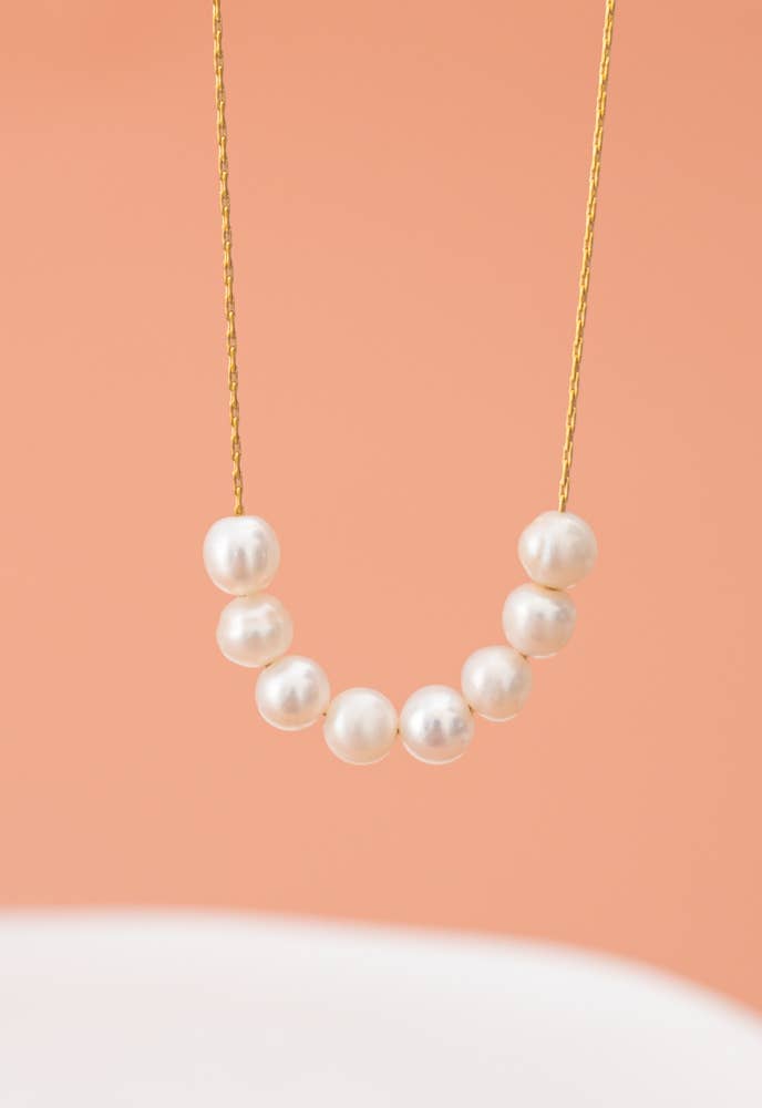Harmony Pearl Cluster Necklace