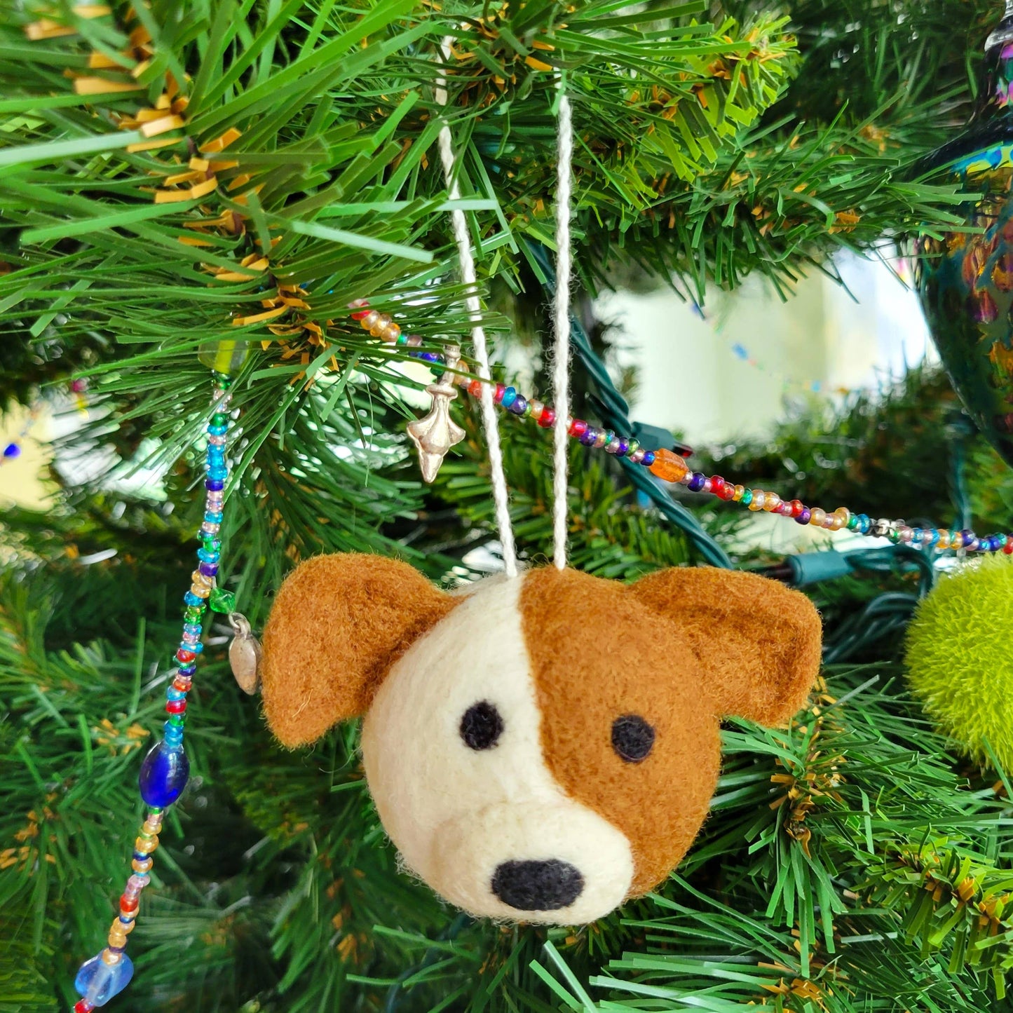 Assorted Dog Felted Wool Ball Ornament