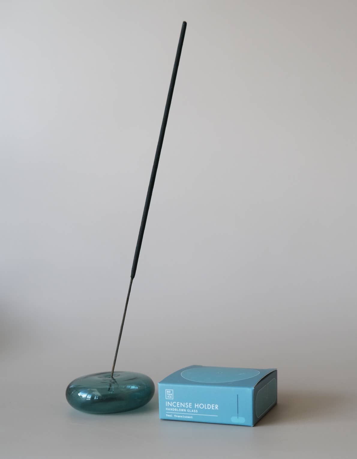 Teal Glass Bubble Incense Holder