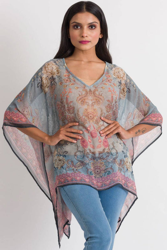 Silver & Rose Kumari Cupro Top