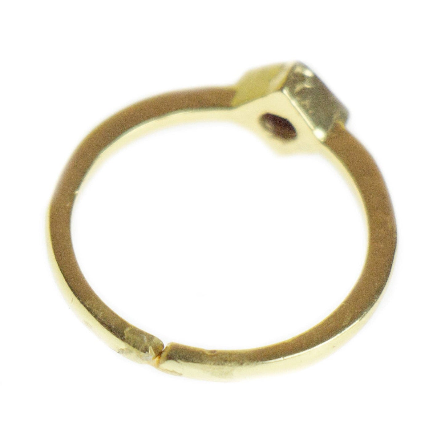 Garnet Brass Stackable Ring