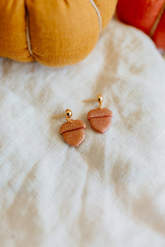 Bronze Acorn Earrings