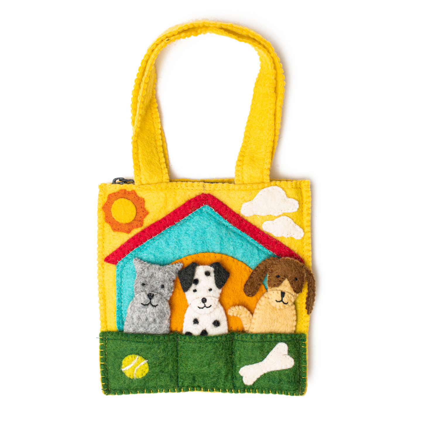 Felt Doggy Finger Puppet Bag