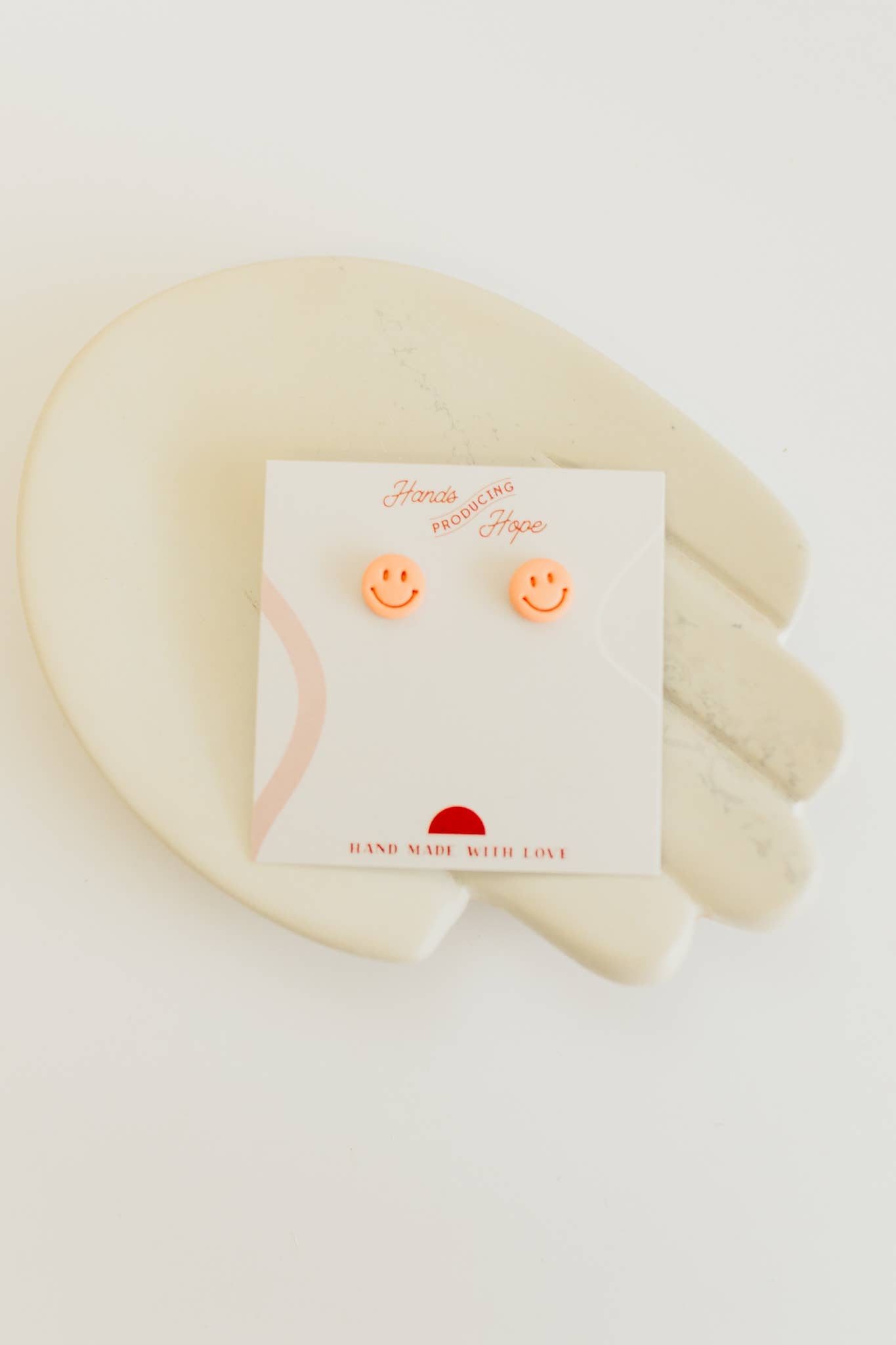Smiley Studs Earrings: Yellow